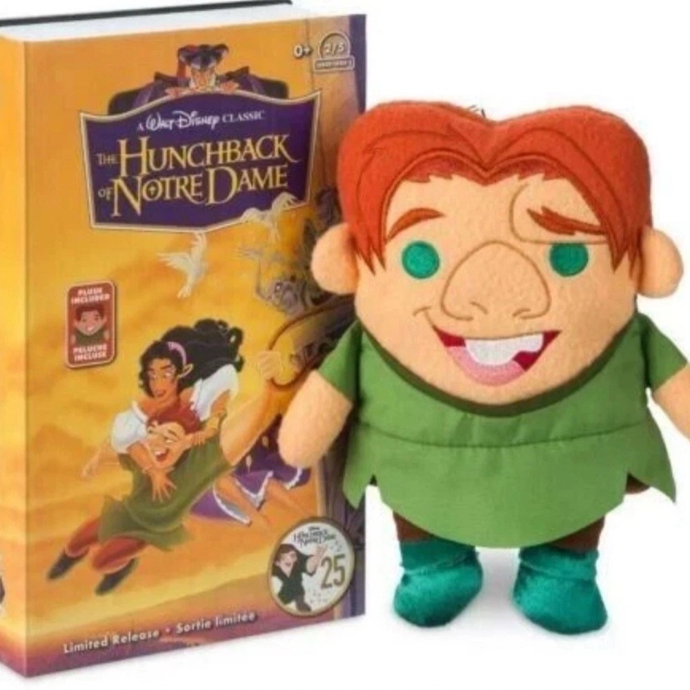 Disney Parks Hunchback of Notre Dame plush in VHS box Limited Release